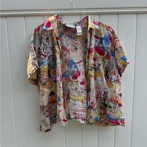 Vintage Liz Claiborne Linen Button Up